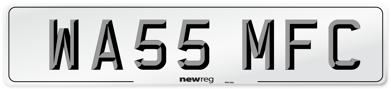WA55 MFC Number Plate from New Reg